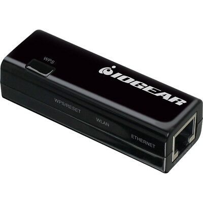 Iogear Universal Ethernet-2-wi-fi N Wireless Adapter With Micro Usb In Black