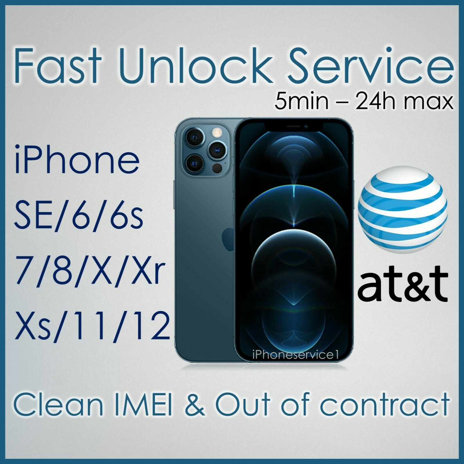 Premium At&t Att Factory Unlock Service Code For Iphone 12 11 Xs Xr X 8 7 6s 6 5