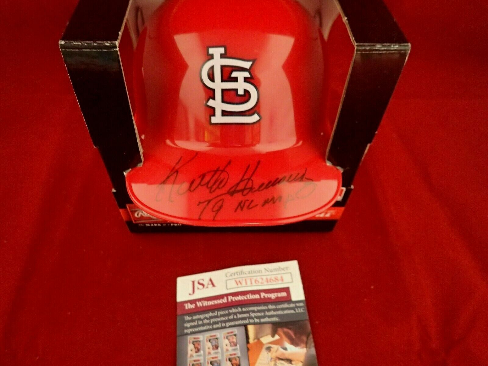 Keith Hernandez Signed Cardinals Mini Batting Helmet W/79 Nl Mvp - Jsa Wit624684