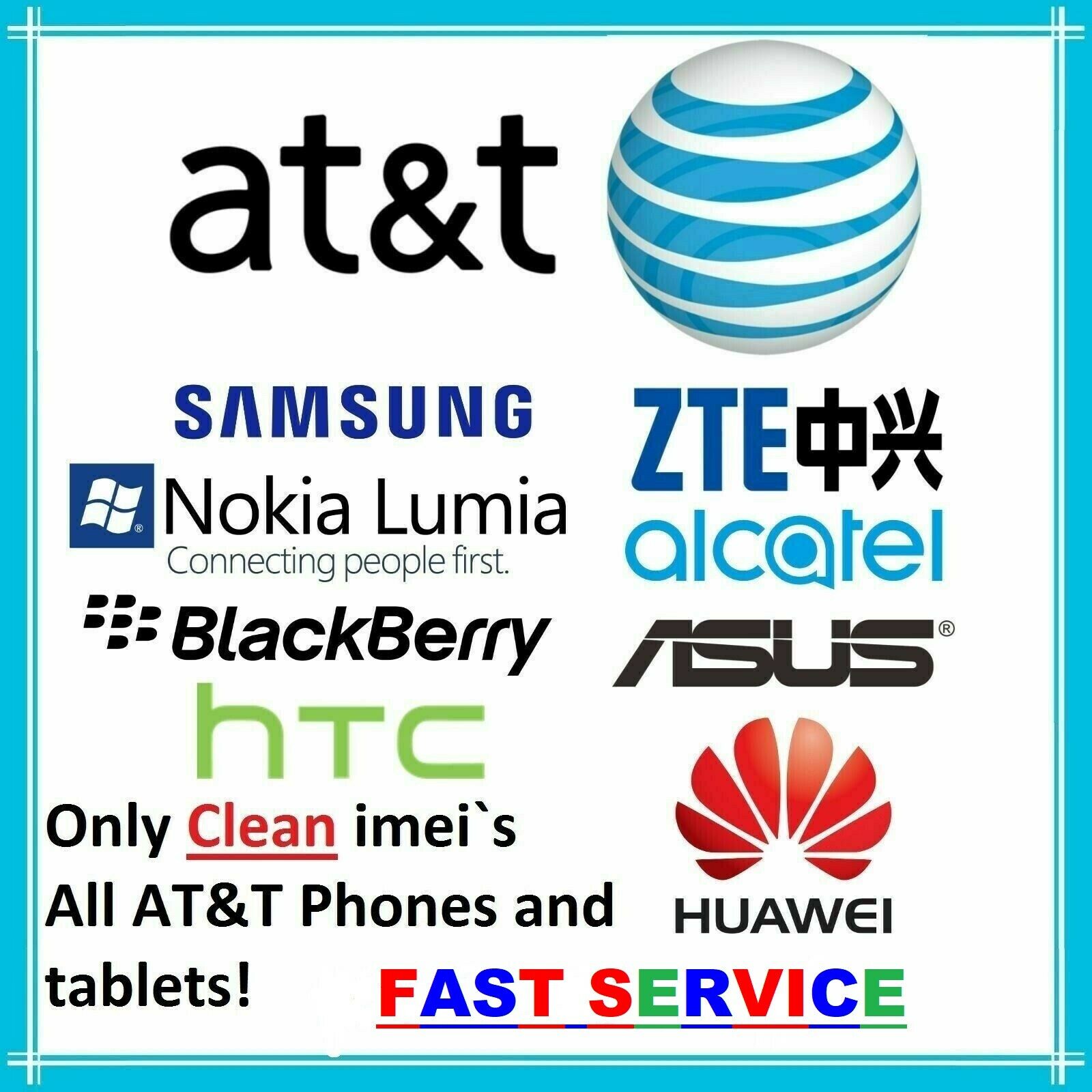 Att Clean Unlock Code Service For At&t Samsung Asus Lg Huawei Alcatel Iphone