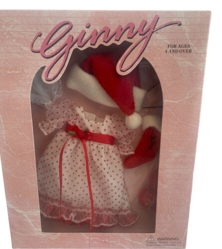 Ginny Vogue Doll 1998 Outfit Clothing Nip Xmas Dress Santa Hat Stocking December