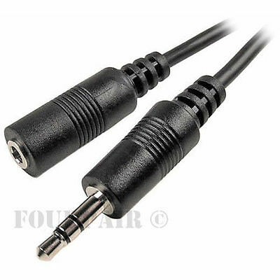 25ft 3.5mm 1/8" Stereo Audio Headphone Extension Cable Male To Female M/f Mp3 Pc